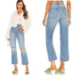 ROLLA'S Original High-Rise Straight Leg Jean Byron
Worn Organic Cotton Sz 29 NWT